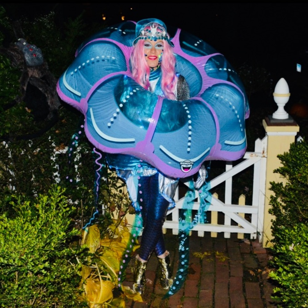 JELLYFISH CUSTOM HALLOWEEN COSTUME ADULT MEDIUM AWARD WINNER! 3PC! BLOW UP SEA - Picture 11 of 17